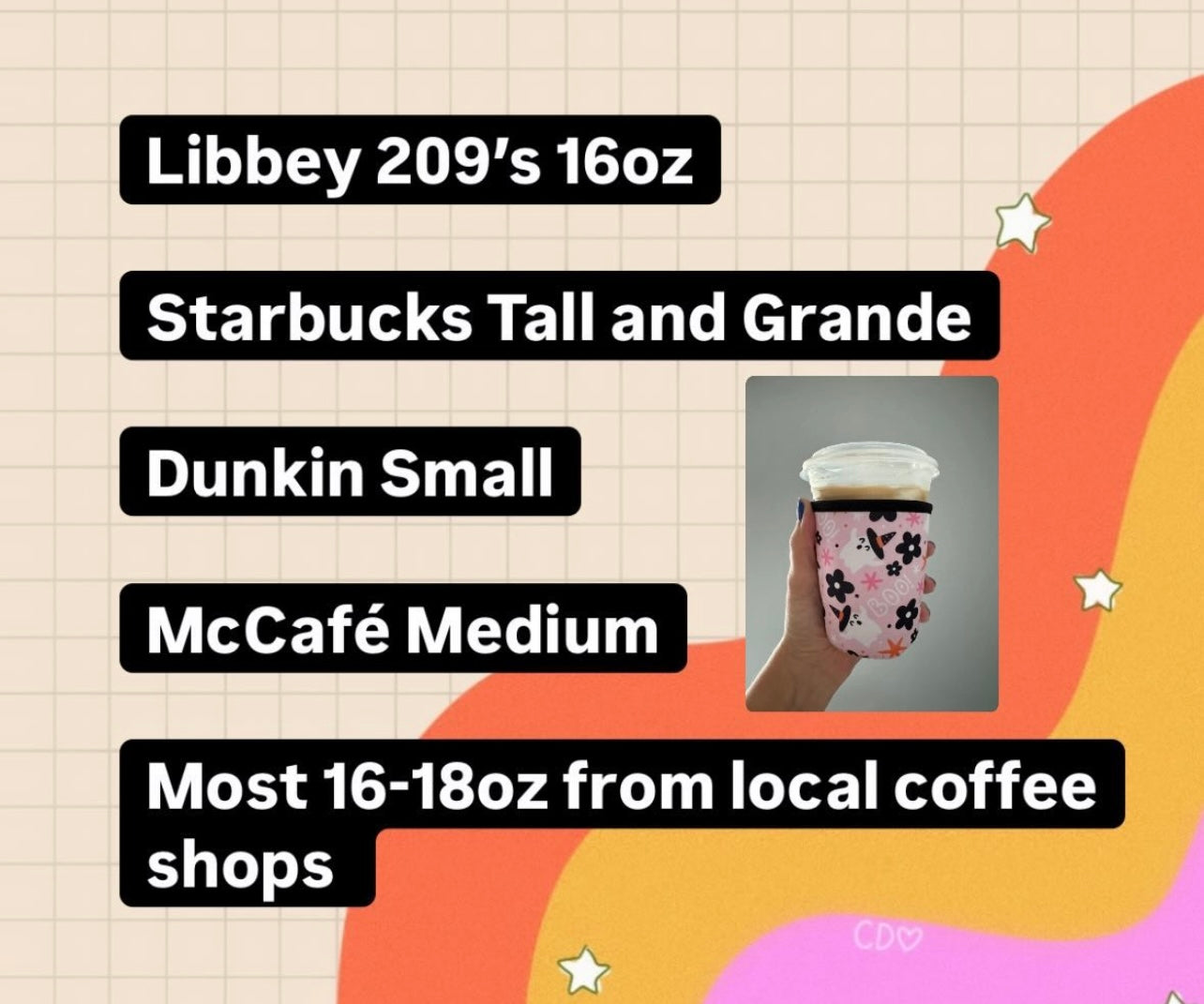 Halloween Skeleton ice coffee sleeve