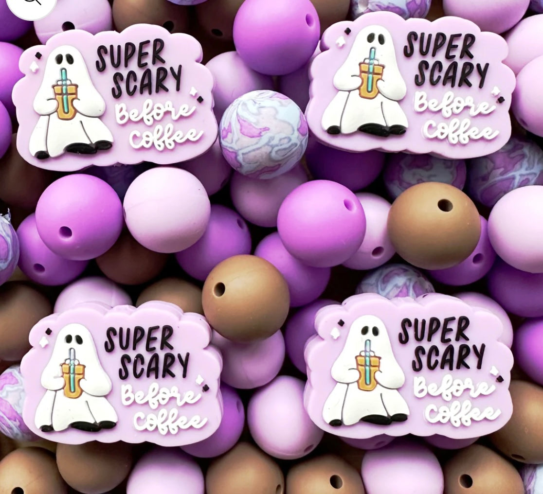 Scary Before Coffee Lanyard