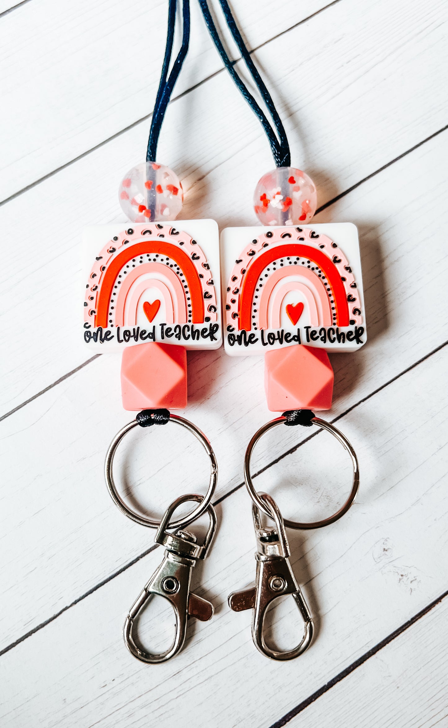 One loved teacher lanyard