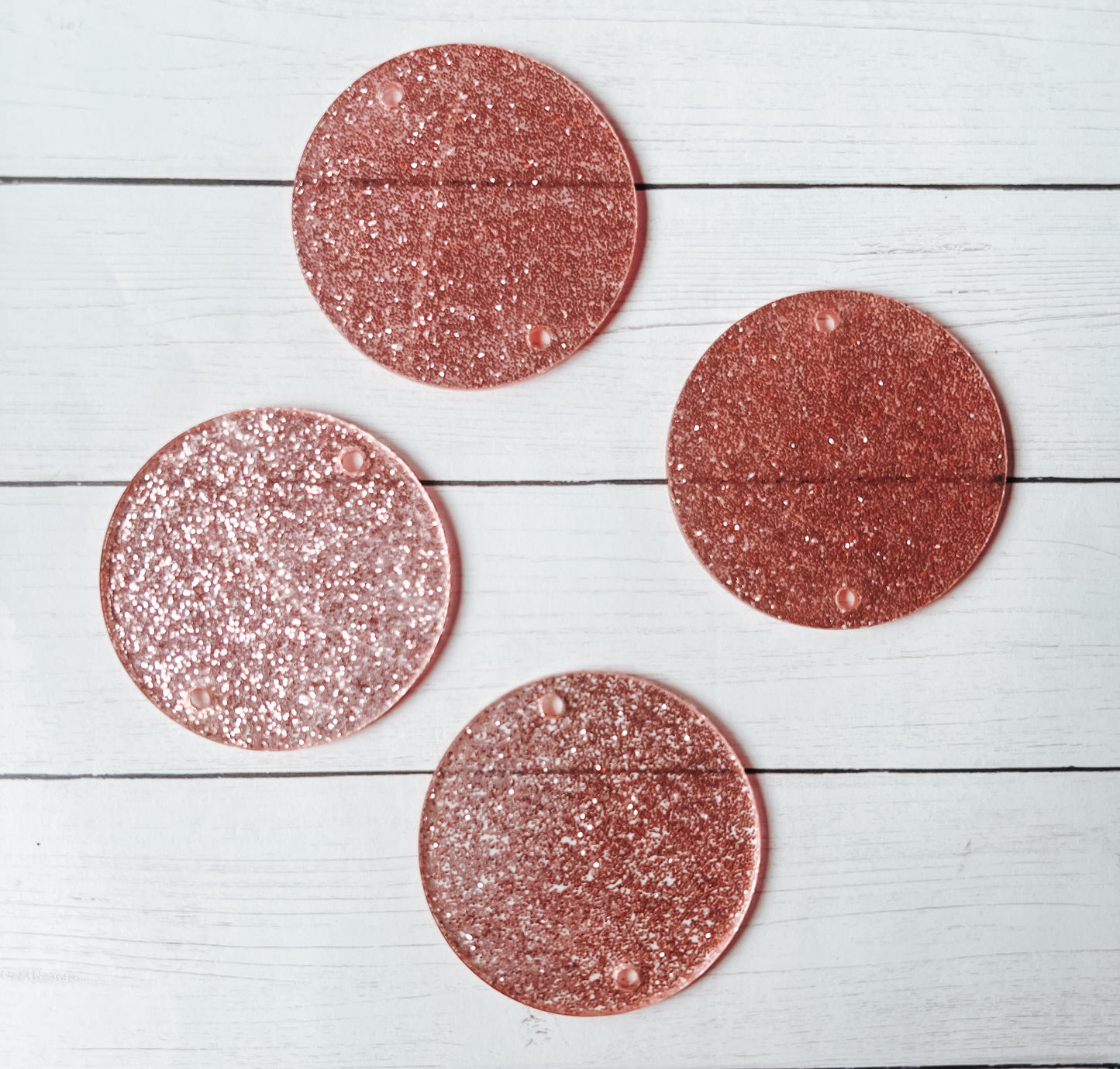 Glitter pink lanyard disc