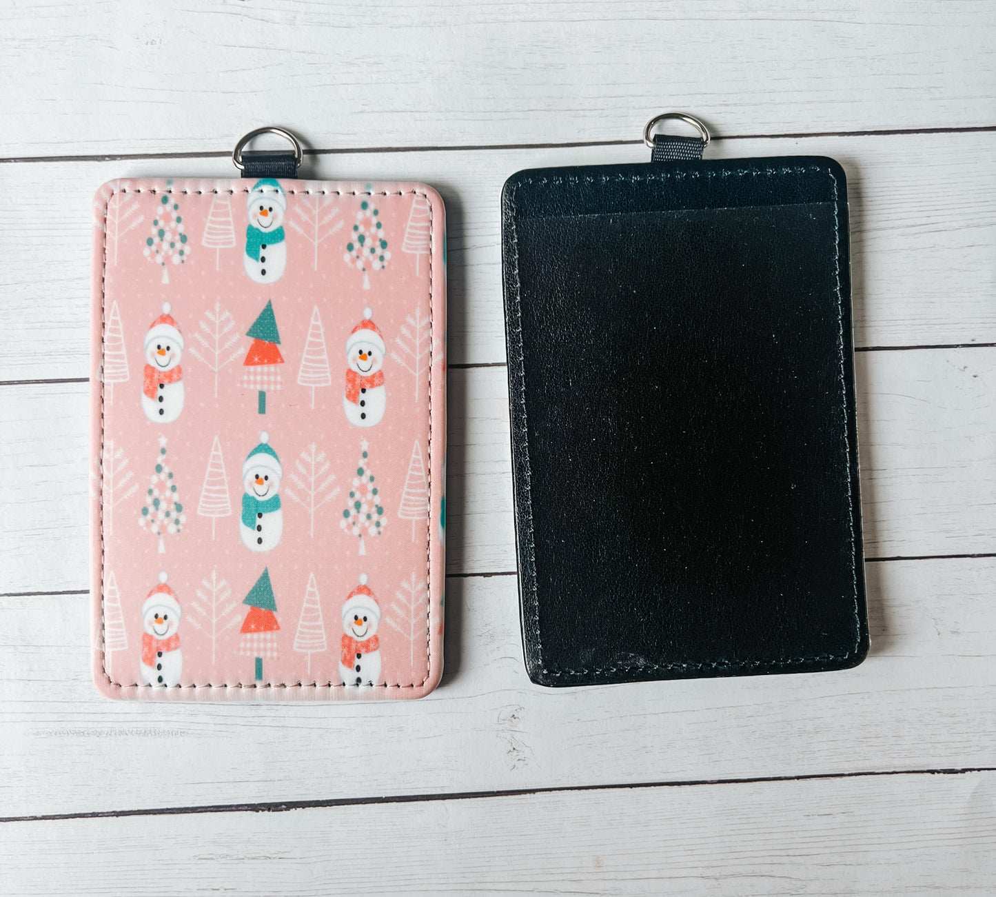 Snowman badge holder