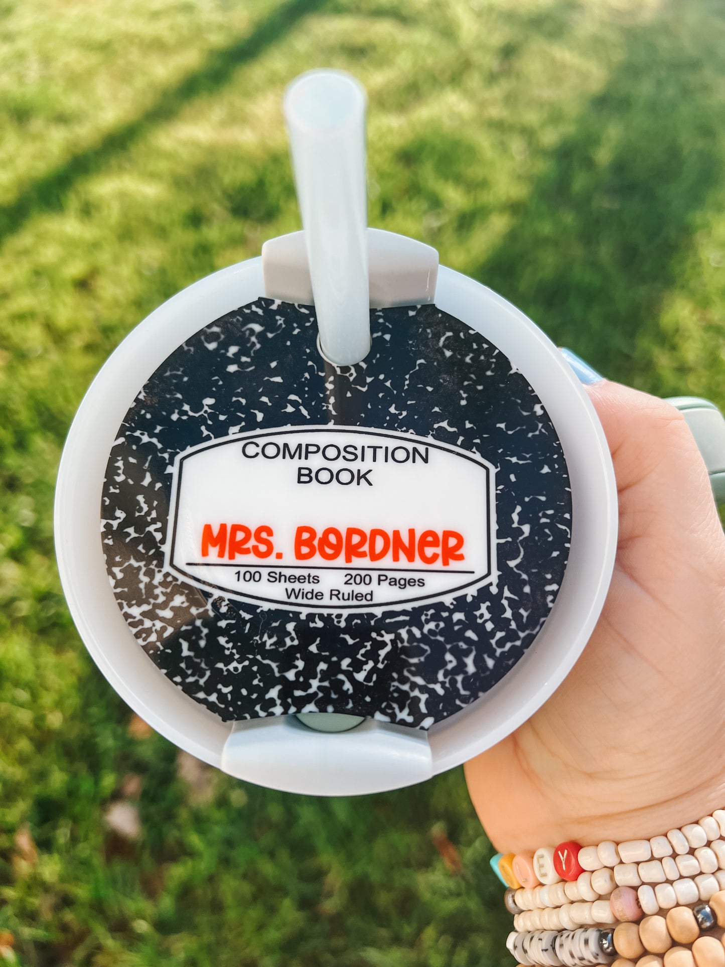 Teacher 40oz.  Stanley cup topper